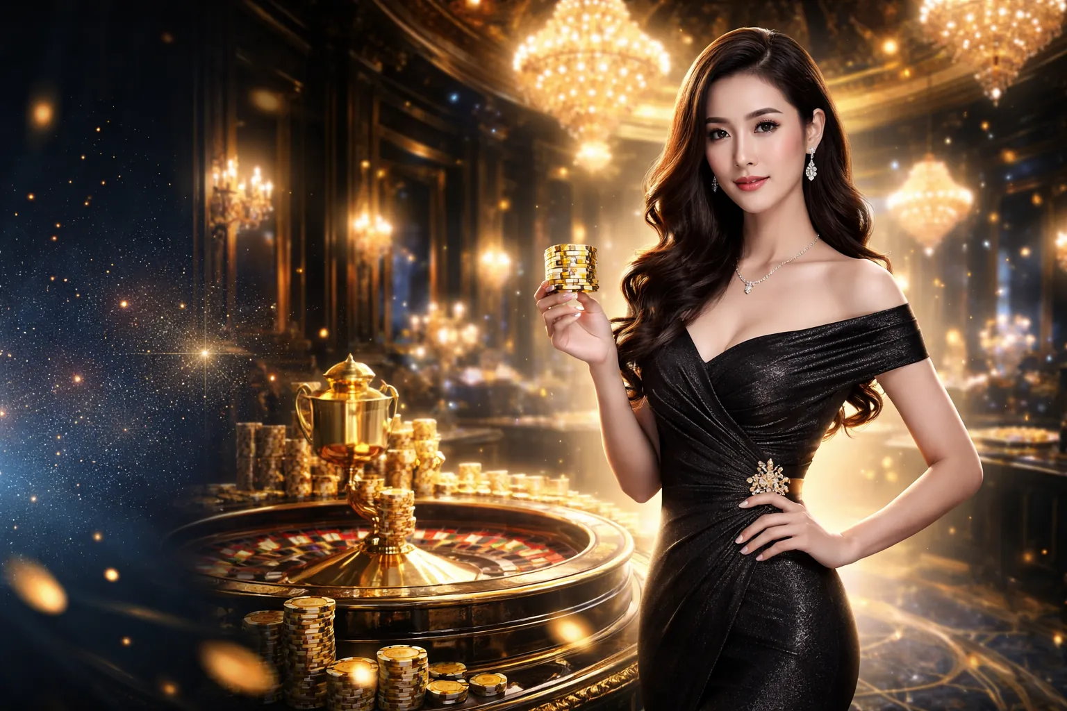 Sân vận động với ánh đèn rực rỡ và các biểu tượng cá cược thể thao trên nền xanh đậm của km288b